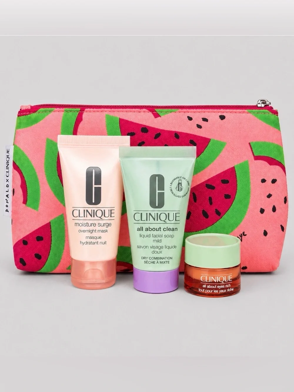 Clinique Pop x Donald Robertson Watermelon Skincare Set